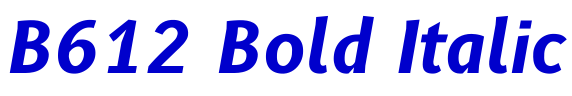 B612 Bold Italic लिपि